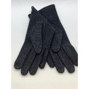 LOOK Women's Charcoal Cotton-Blend Gloves SZ OS